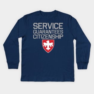 Starship Troopers Service Guarantees Citizenship Kids Long Sleeve T-Shirt